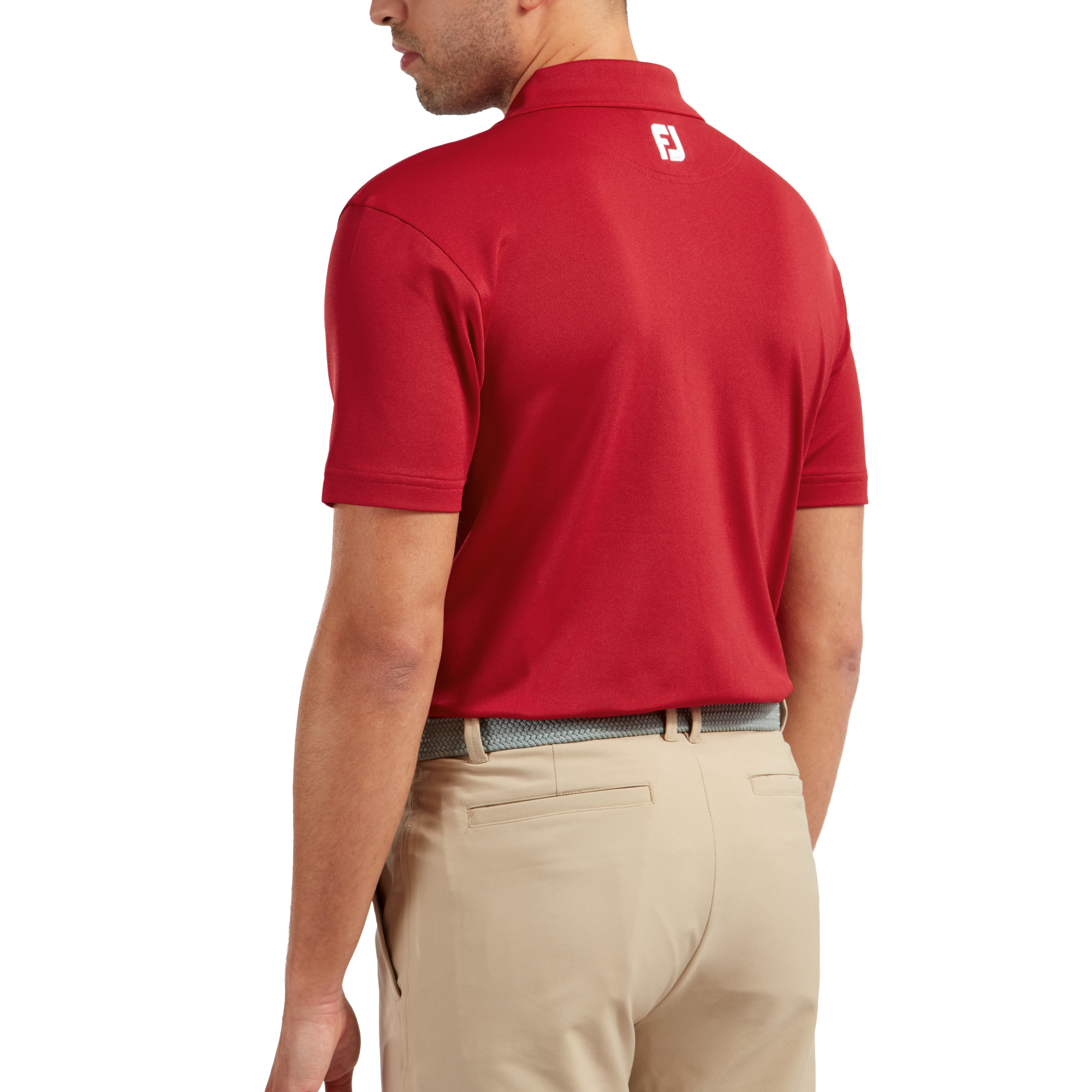 Stretch Pique Solid Knit Collar