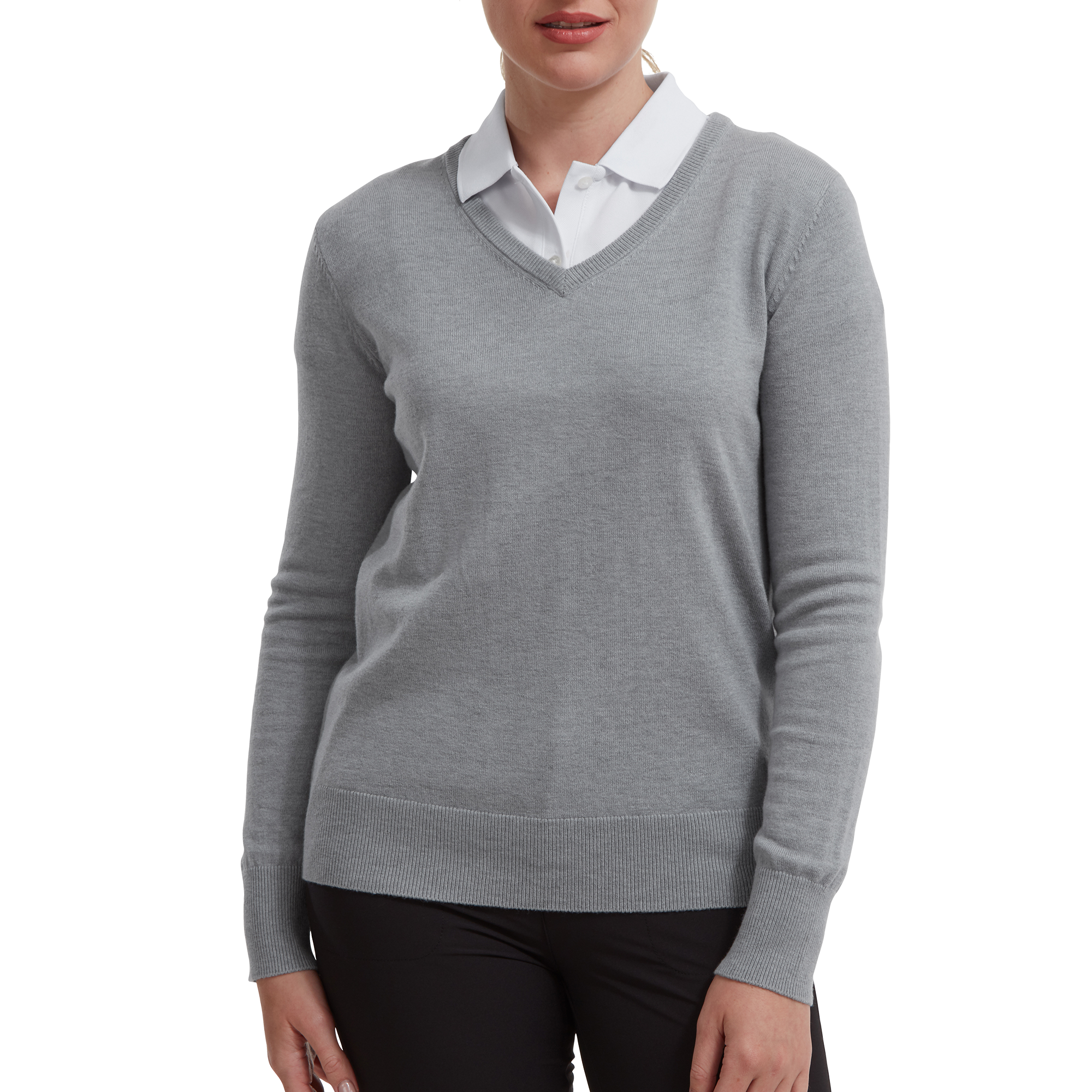 Pullover en laine col V