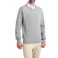 Wool Blend V-Neck Pullover