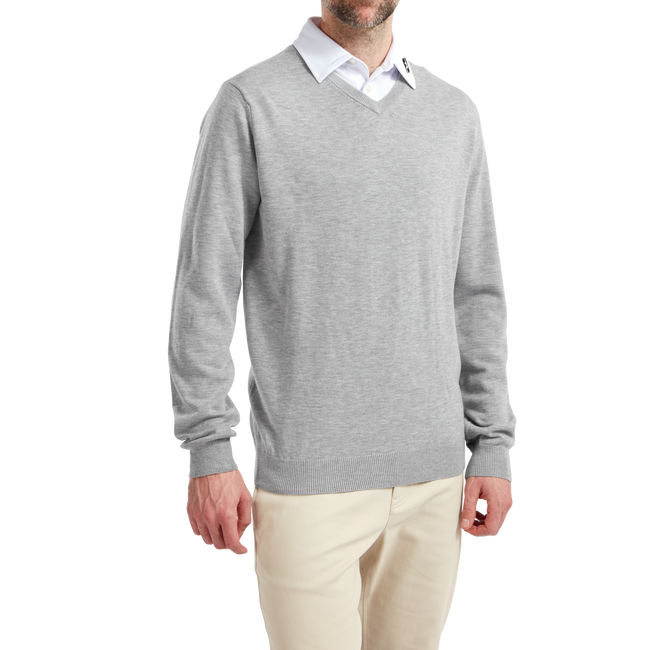 Wool Blend V-Neck Pullover