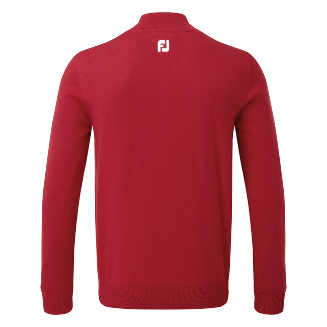 Wool Blend 1/2 Zip Lined Pullover