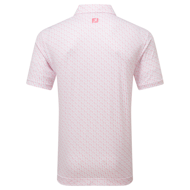 Polo en fil d'Ecosse imprimé silhouette