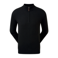 Wollmischpullover mit 1/2 Reißverschluss