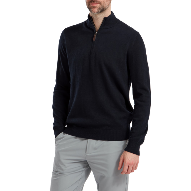 Wool Blend Half-Zip Pullover