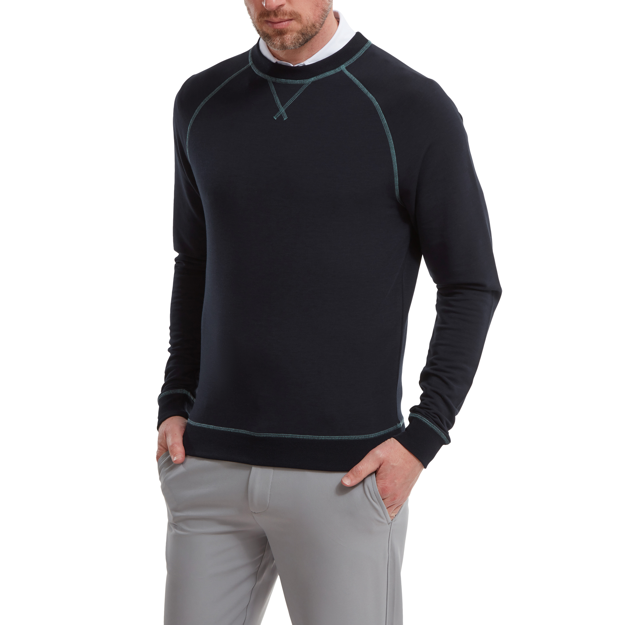 French Terry Crew Neck Sweater