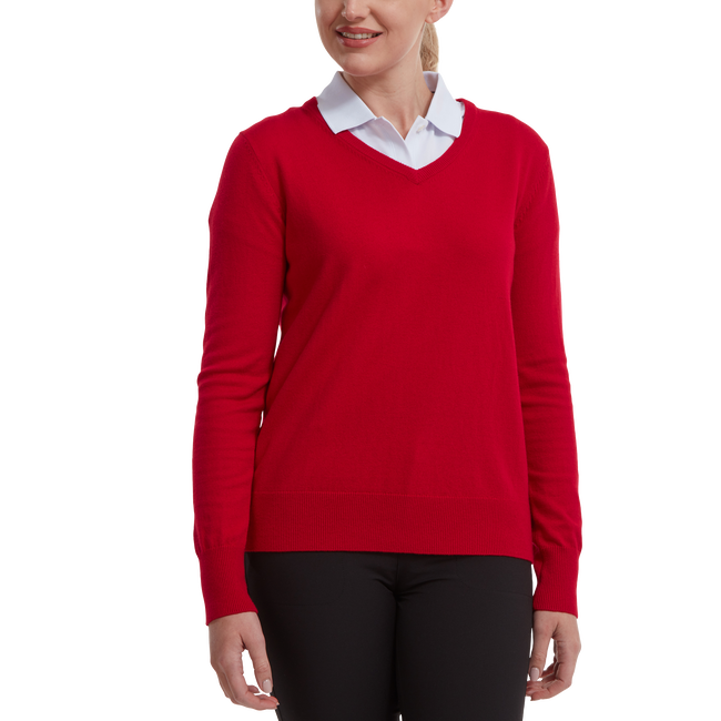 Wool Blend V-Neck Pullover