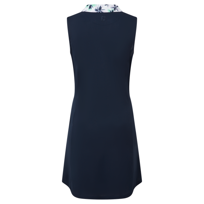 Dress with Floral Trim