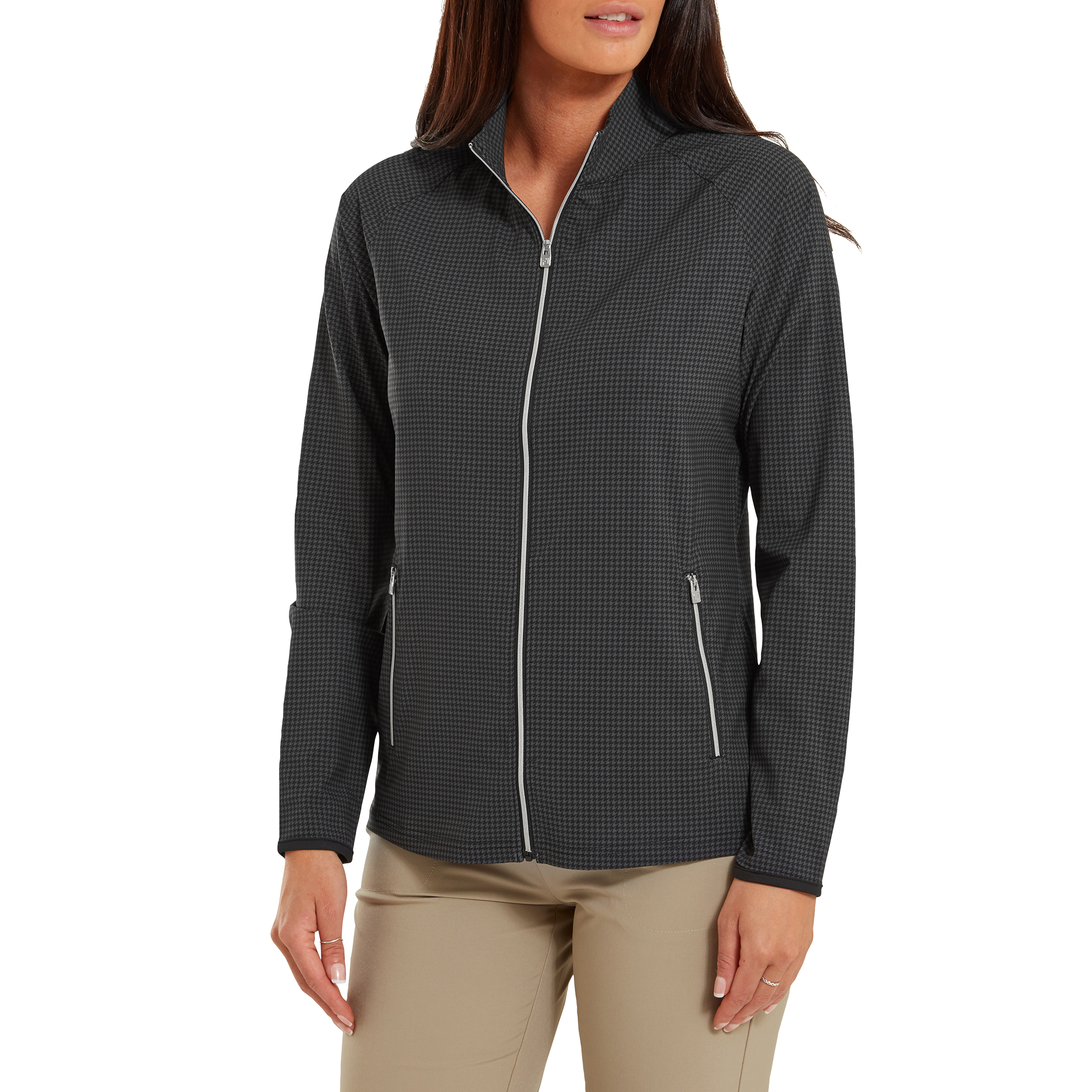 V&auml;vd jacka med Houndstooth-tryck