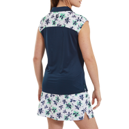 Blocked Floral Print Lisle