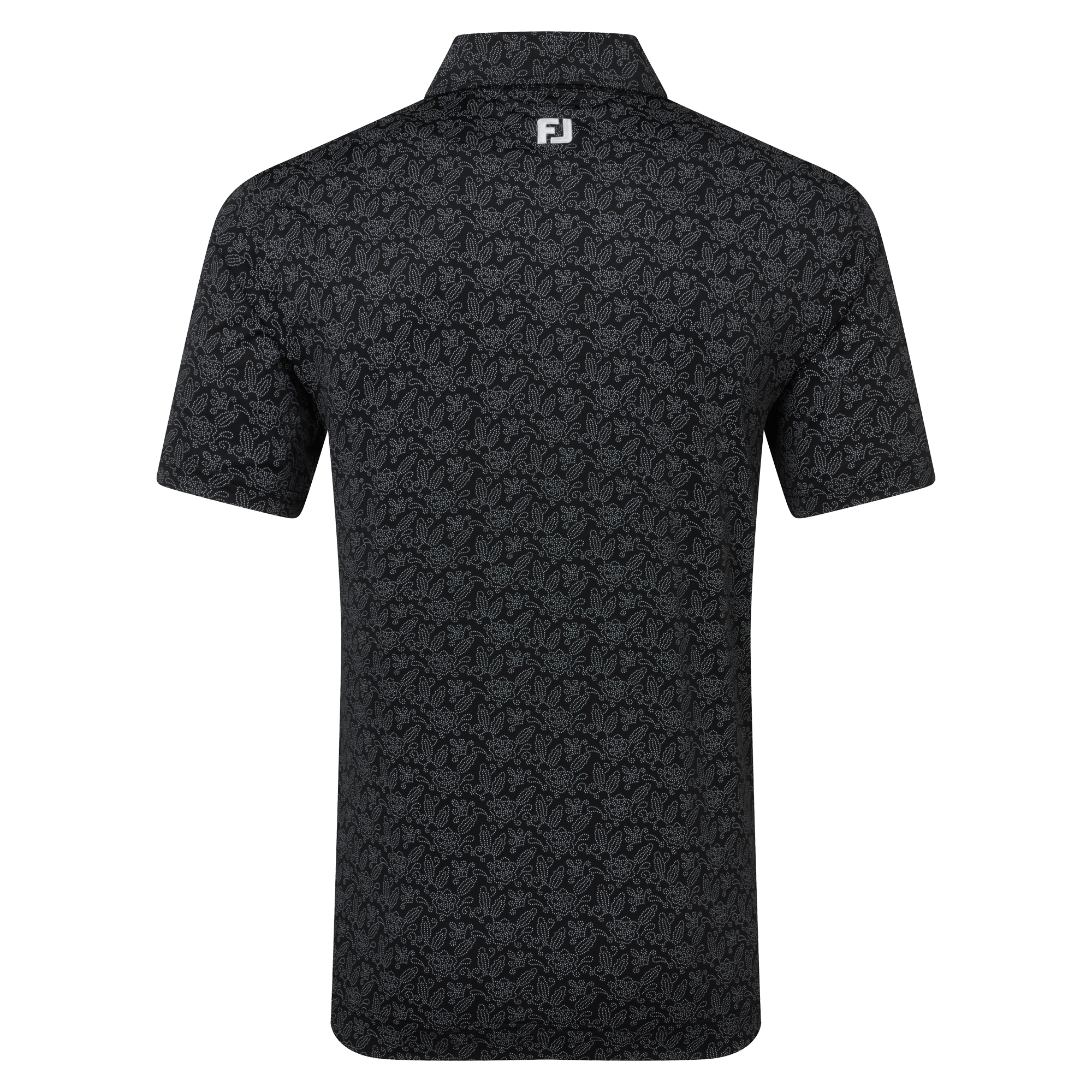 Polo en fil d'Ecosse imprim&eacute; fleuri