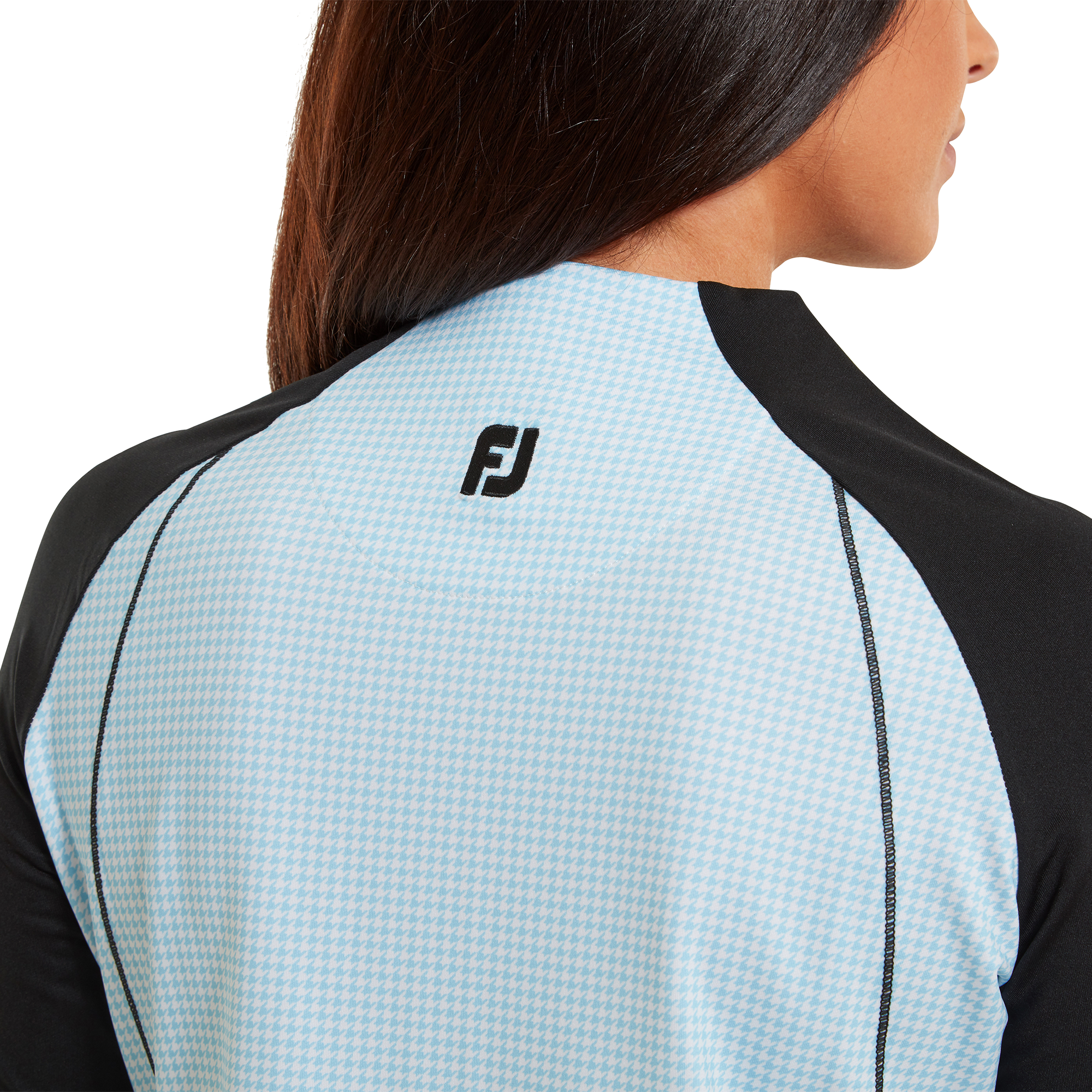 Mellanlager med Houndstooth-tryck