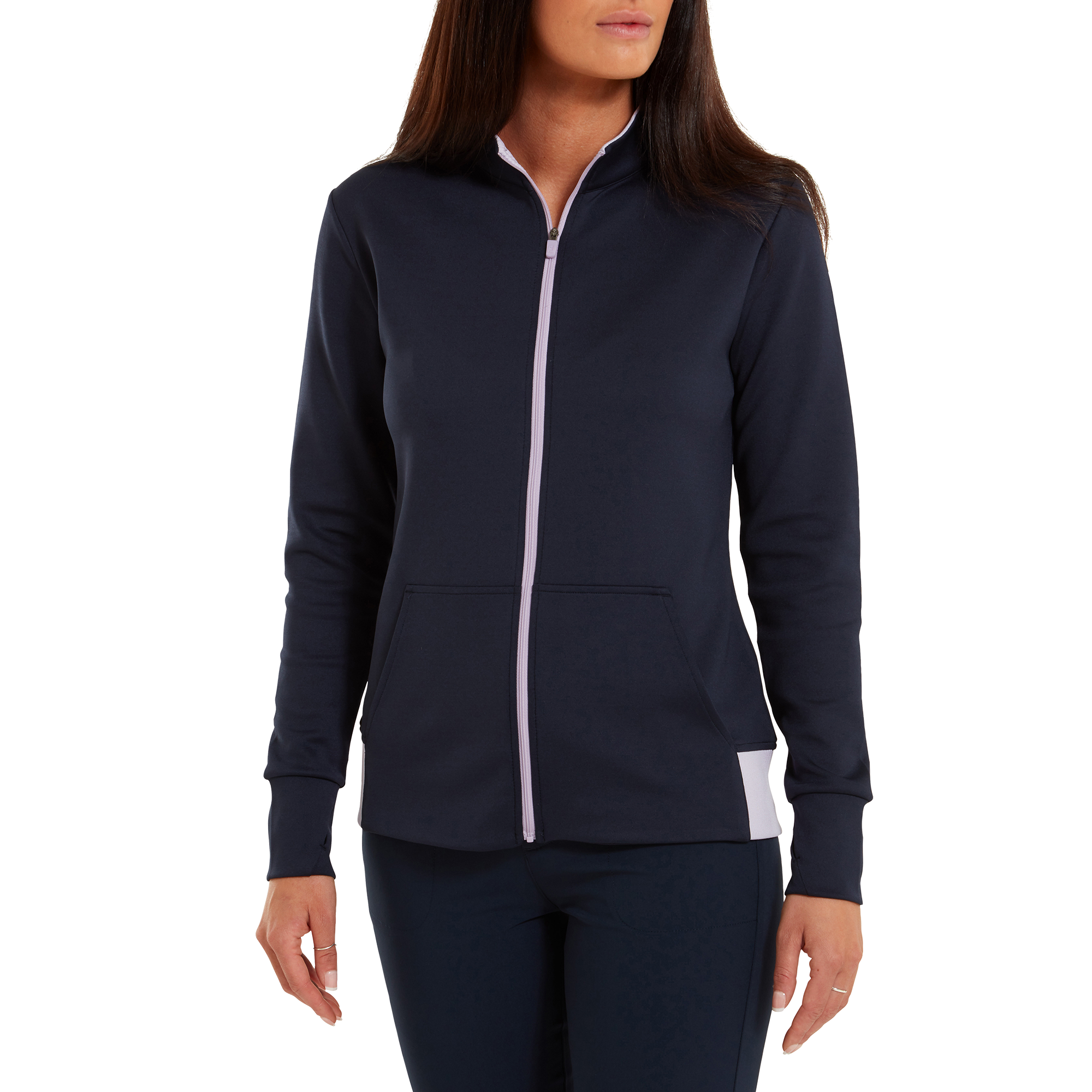 Full-Zip Knit Colour Block mellanlager