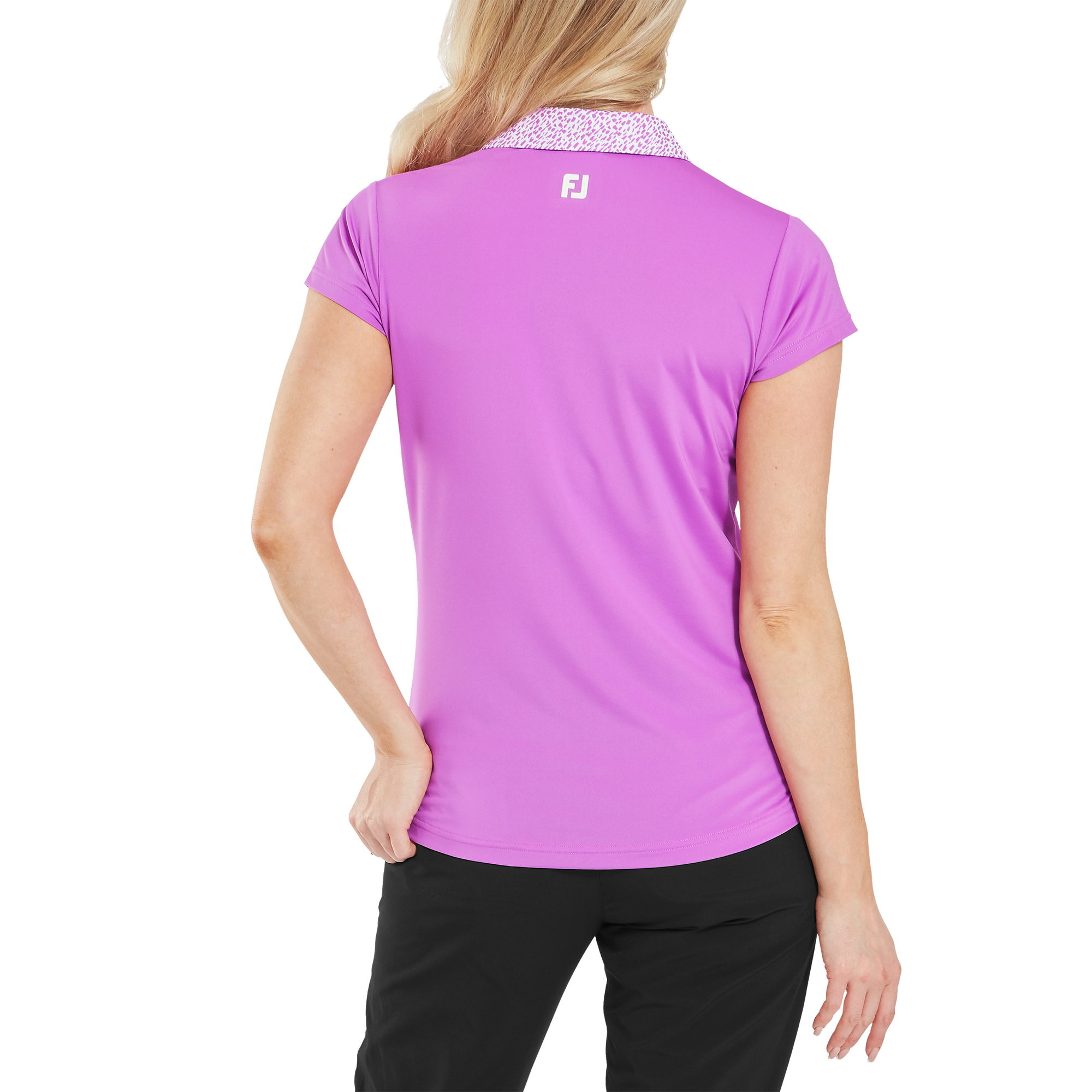 Cap Sleeve Print Trim Lisle