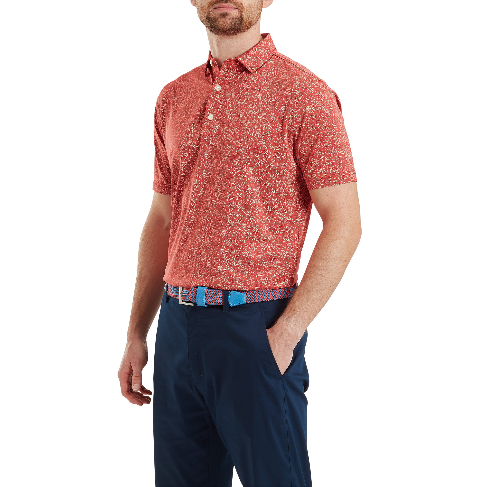 Wingtip Floral Lisle