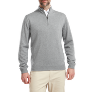 Wool Blend 1/2 Zip Lined Pullover