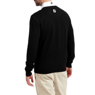 Wollmischpullover mit V-Kragen