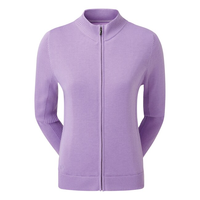 Full-Zip Lined Wool Blend Pullover