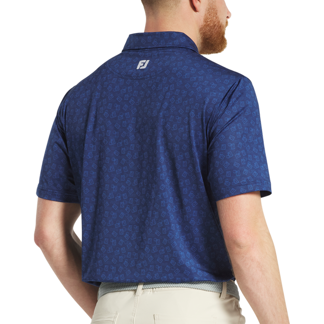 Polo en fil d'Ecosse imprimé timbre-poste FJ pour la 152e édition de l'Open Championship