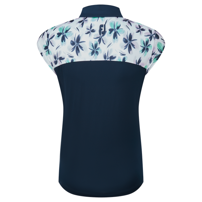 Blocked Floral Print Lisle