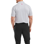 Polo en fil d'Ecosse imprimé guêpes volantes