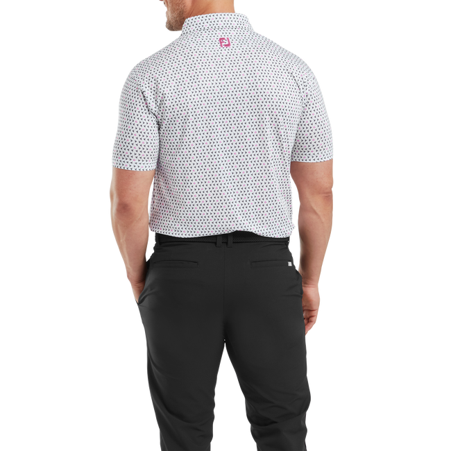 Polo en fil d'Ecosse imprimé guêpes volantes