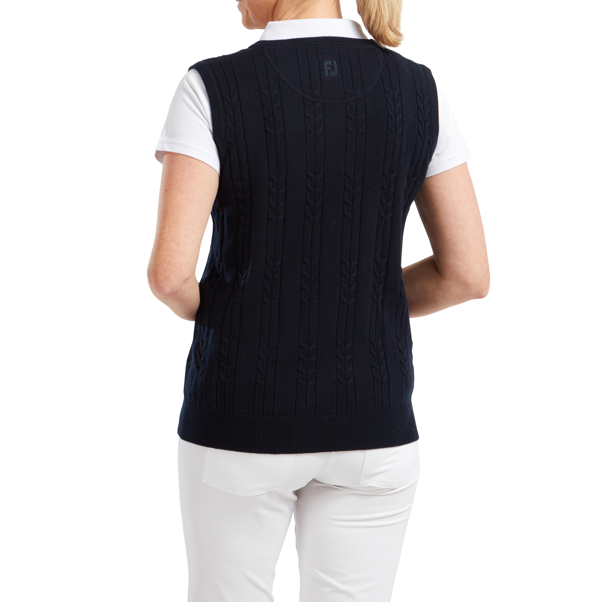 Women's Wool Blend Cable Knit V-Neck Vest
