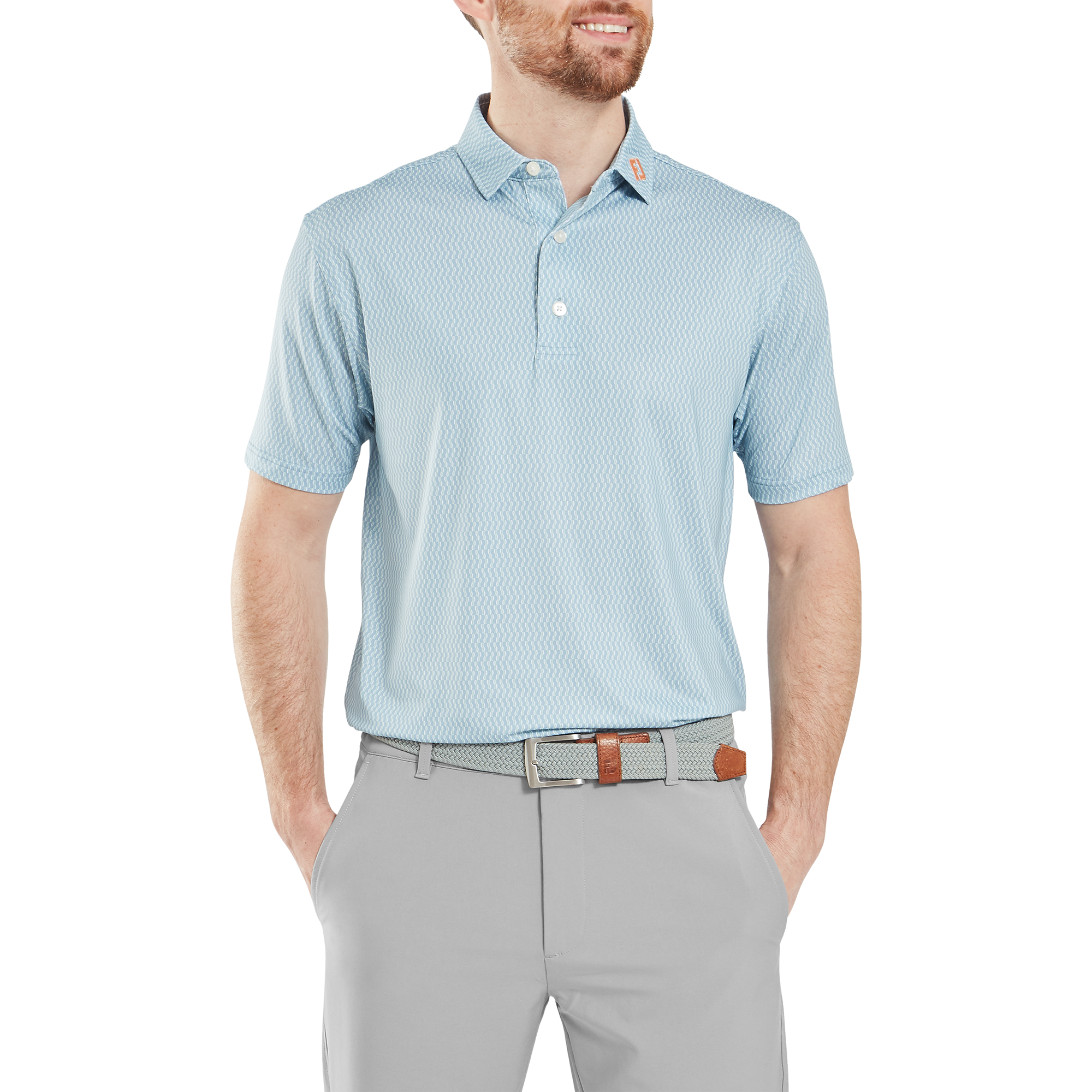 Polo en fil d'Ecosse imprim&eacute; tribale