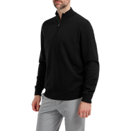 Wool Blend 1/2 Zip Lined Pullover