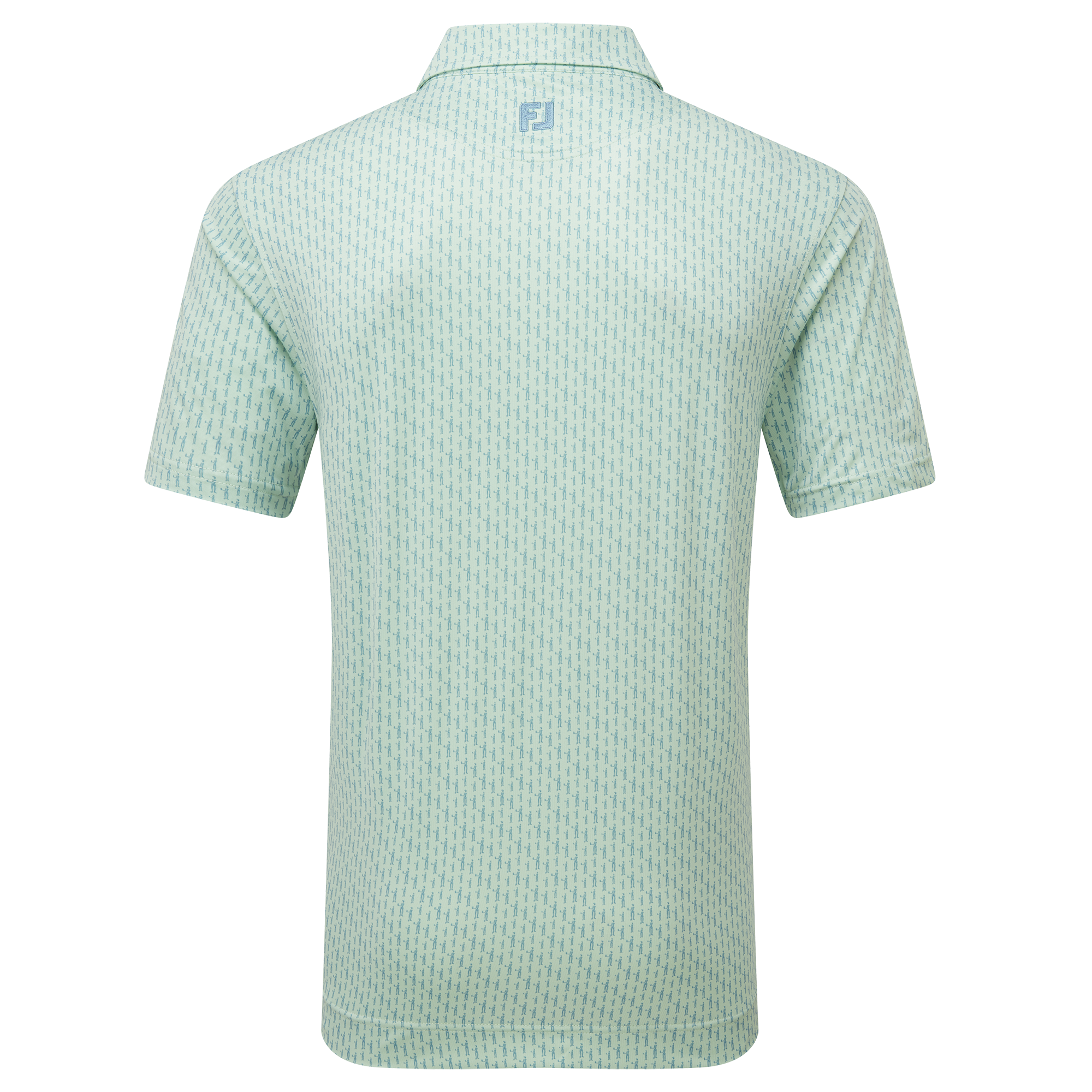 Polo en fil d'Ecosse imprim&eacute; silhouette