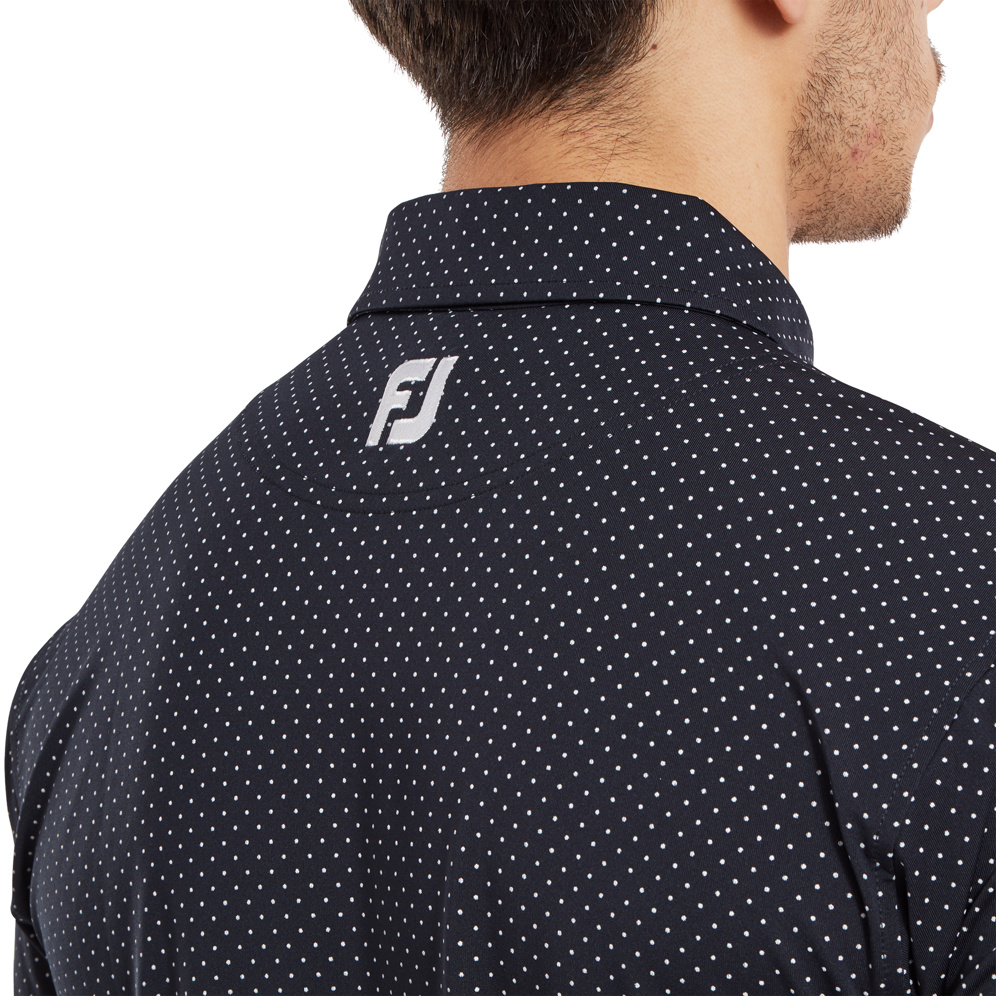 Stretch Lisle Dot Print