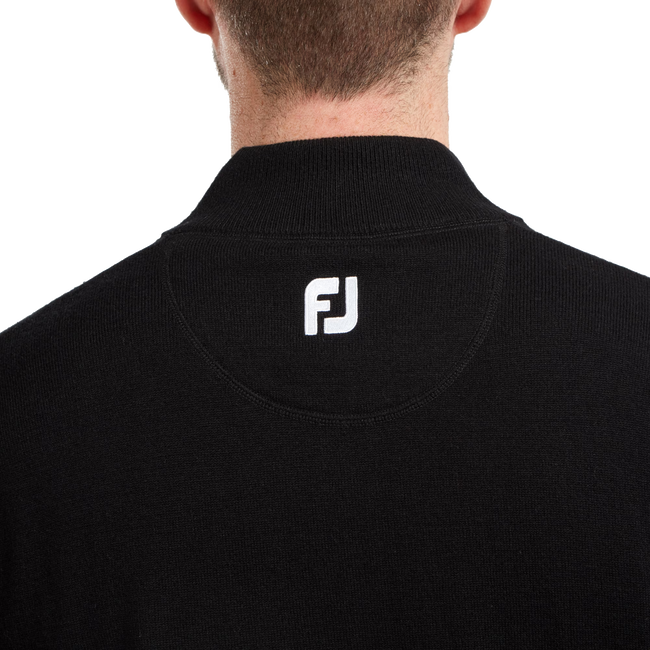 Wollmischpullover mit 1/2 Reißverschluss