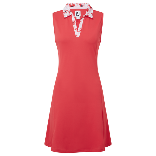 Dress with Floral Trim