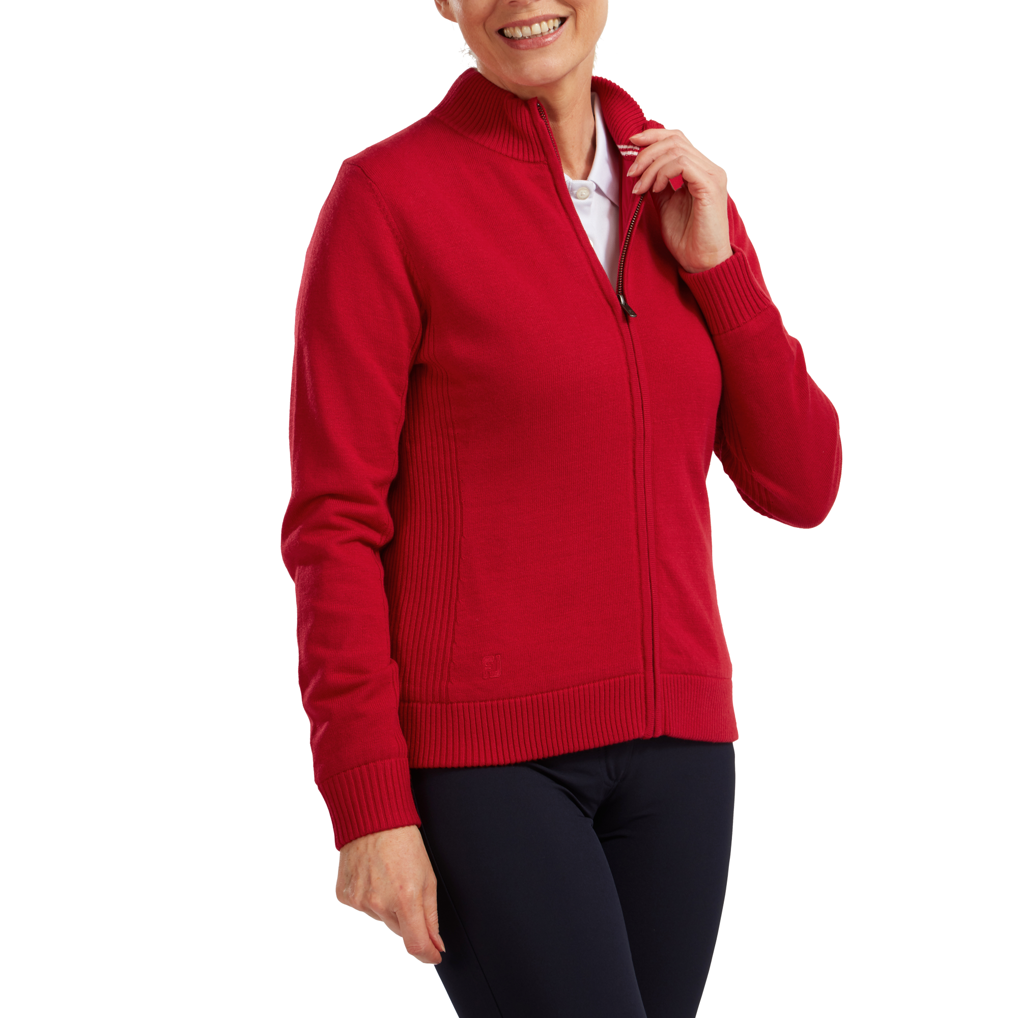 Women's Full-Zip Lined Wool Blend Pullover