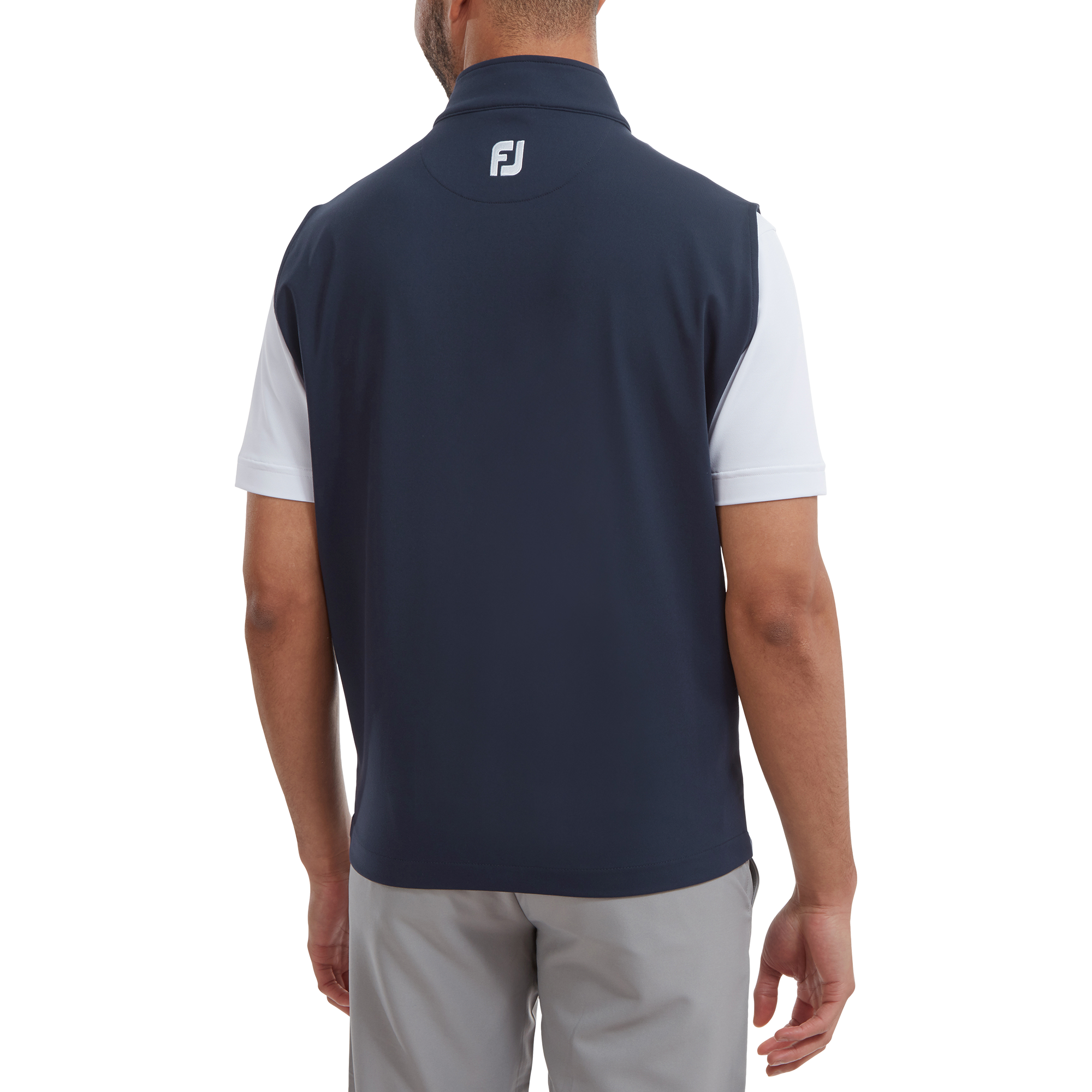 Stickad v&auml;st med hel dragkedja