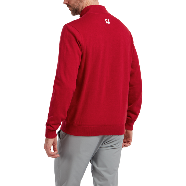 Wool Blend 1/2 Zip Lined Pullover