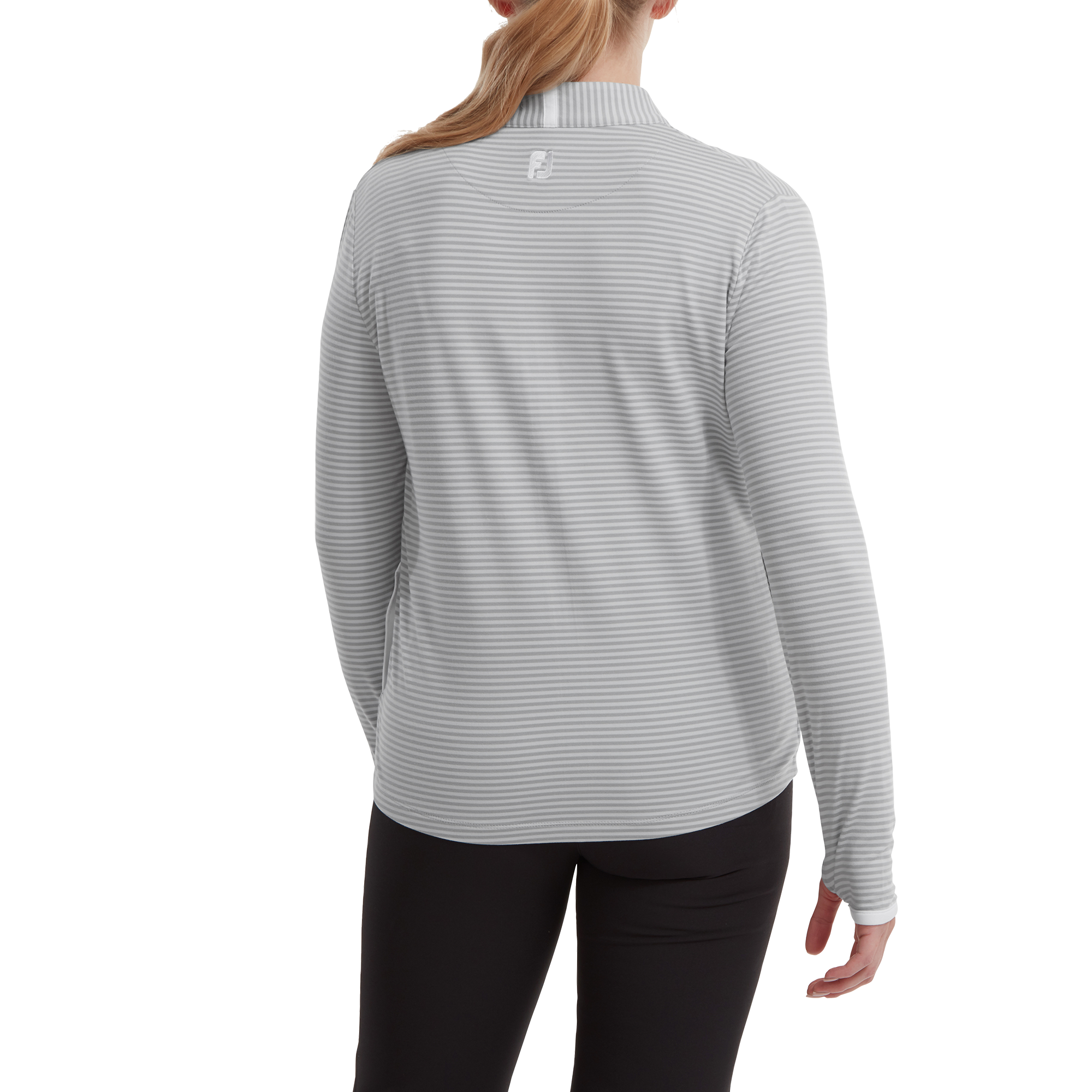 Full-Zip Lightweight Tonal Stripe Midlayer