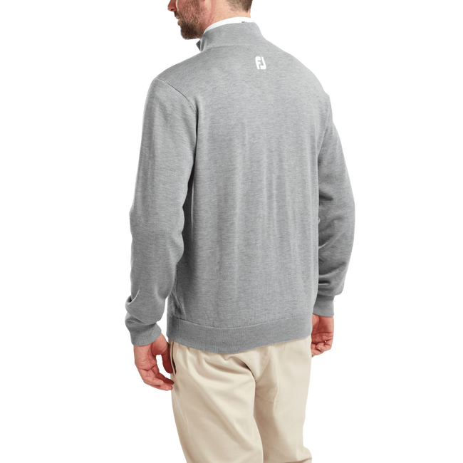 Wool Blend 1/2 Zip Lined Pullover