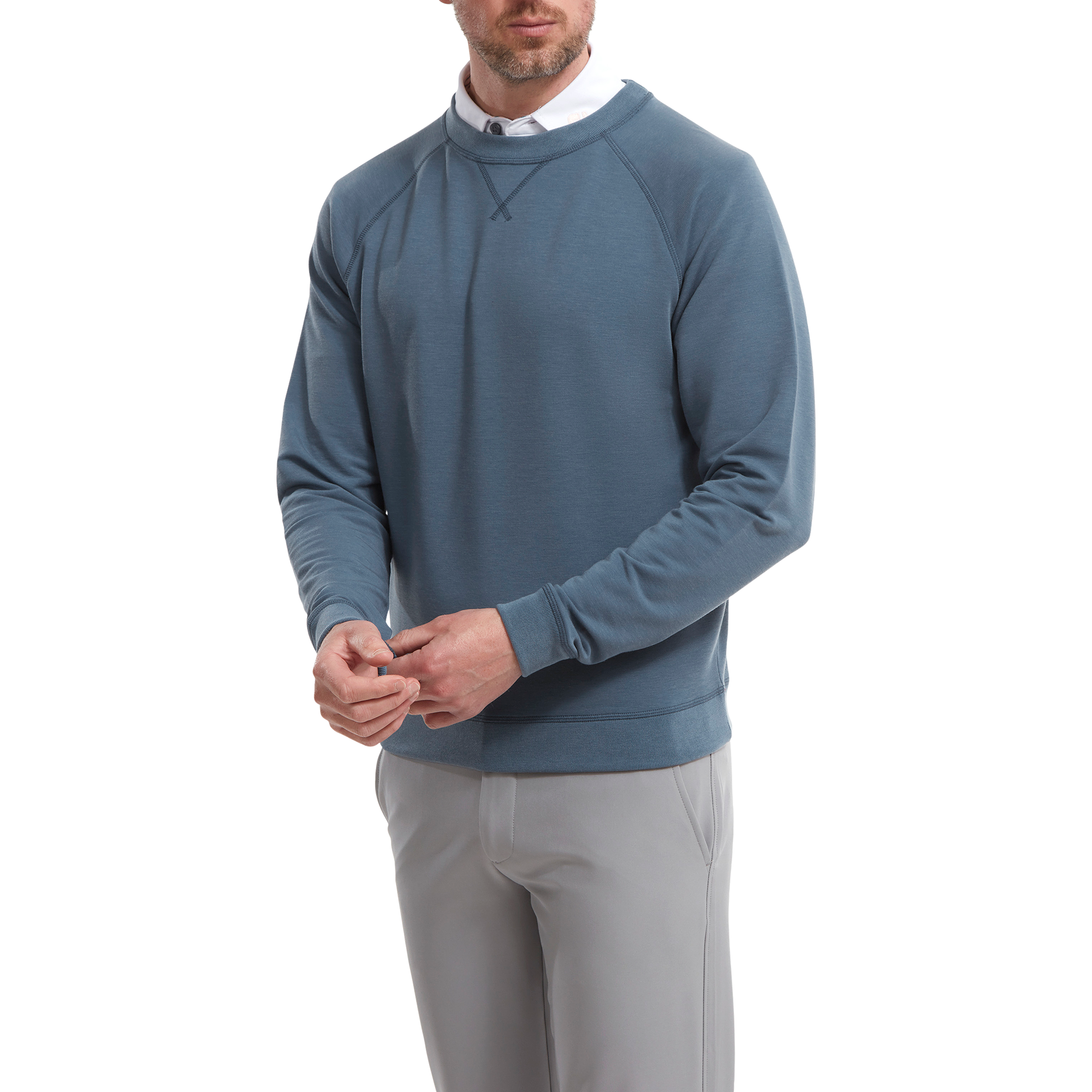 French Terry Crew Neck Sweater