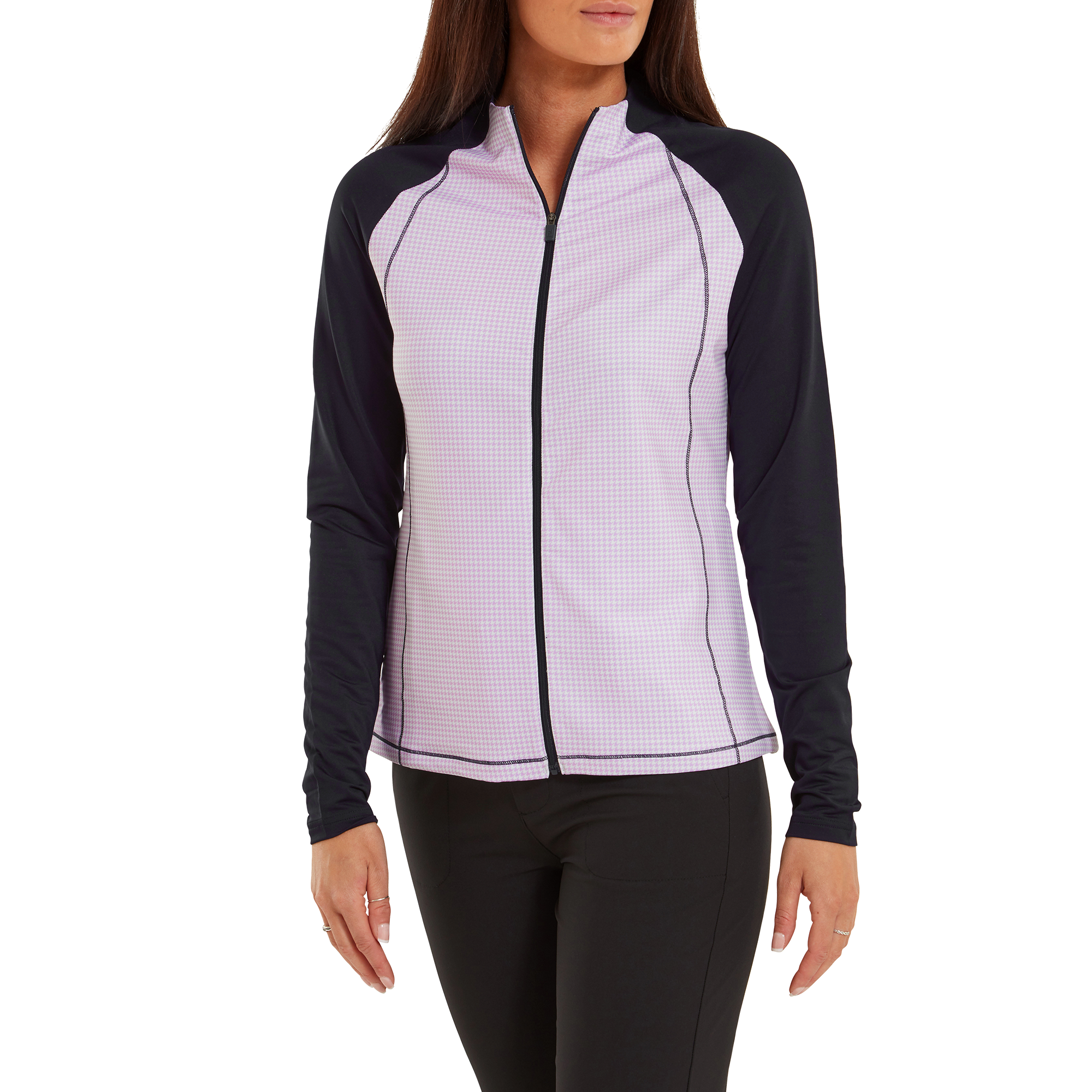 Mellanlager med Houndstooth-tryck