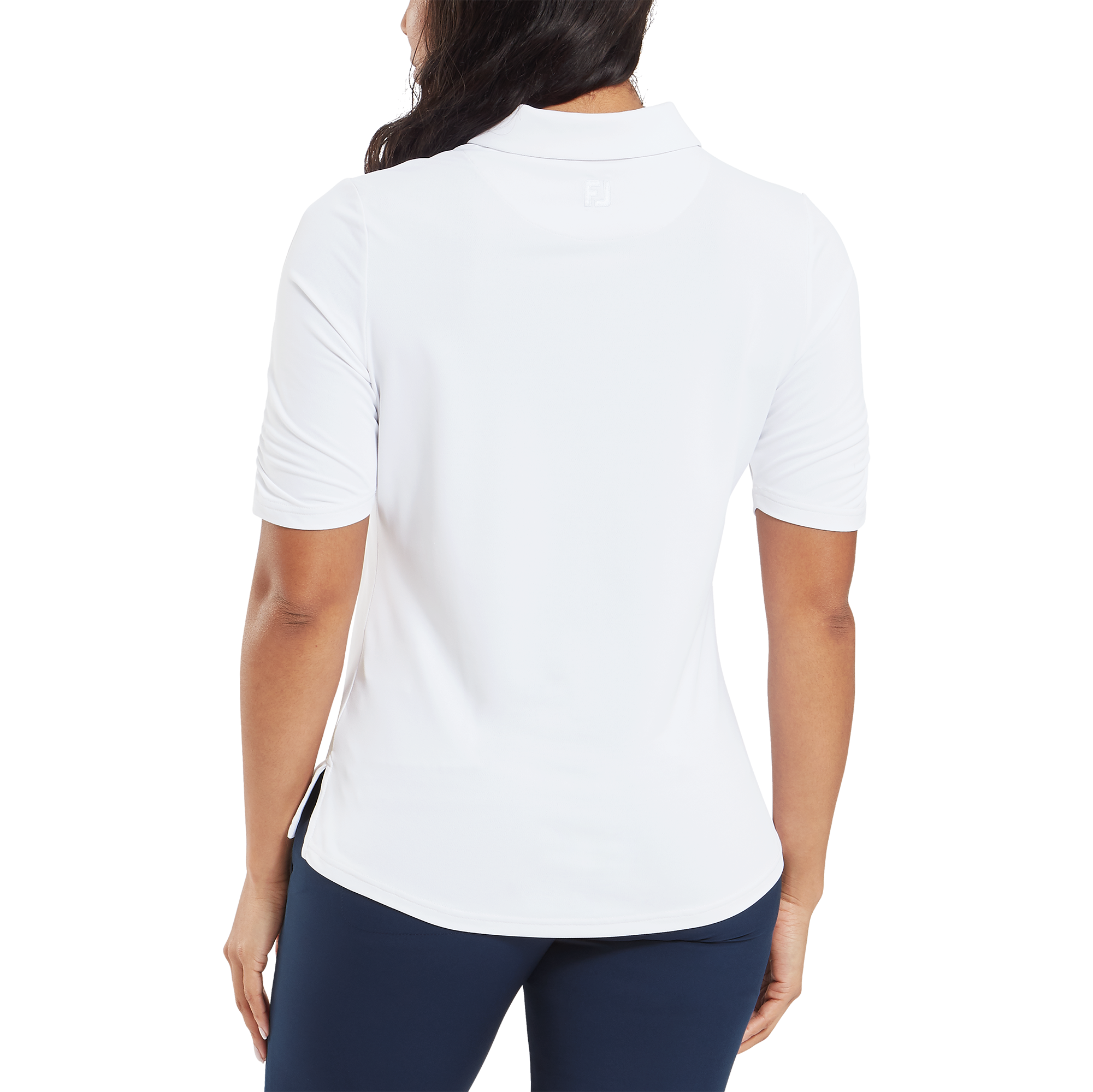 Half Sleeve Ruched Lisle