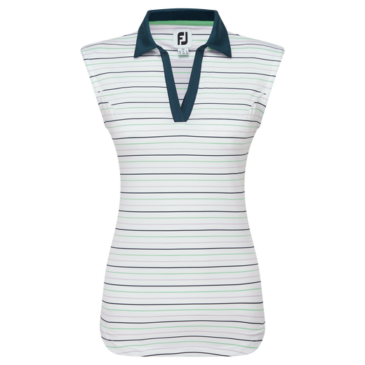 Sleeveless Striped Lisle