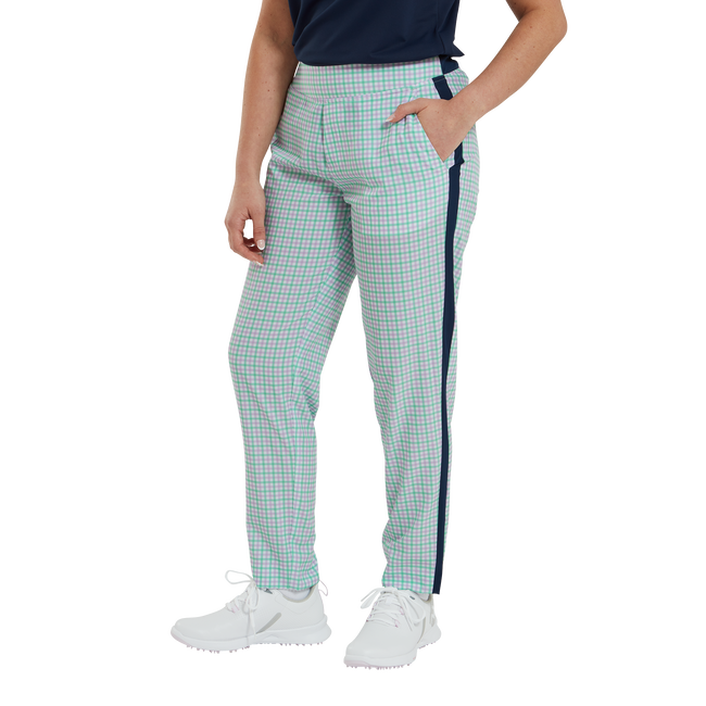 Gingham Lightweight Cropped Trousers