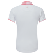 Polo piqué avec encolure Vichy