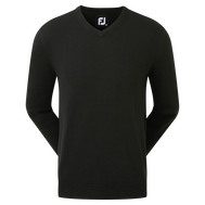 Wollmischpullover mit V-Kragen