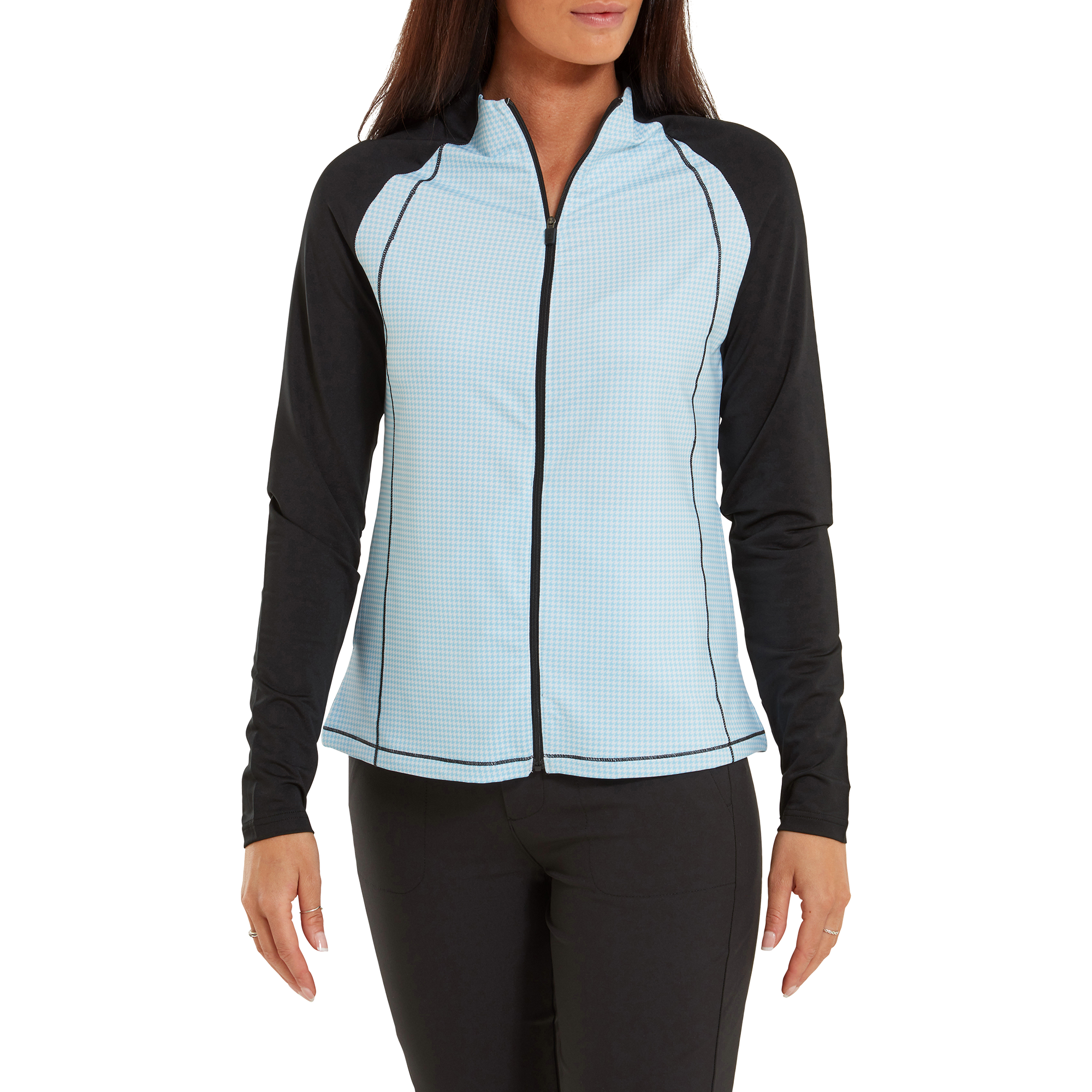 Mellanlager med Houndstooth-tryck