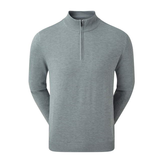 Wool Blend 1/2 Zip Lined Pullover