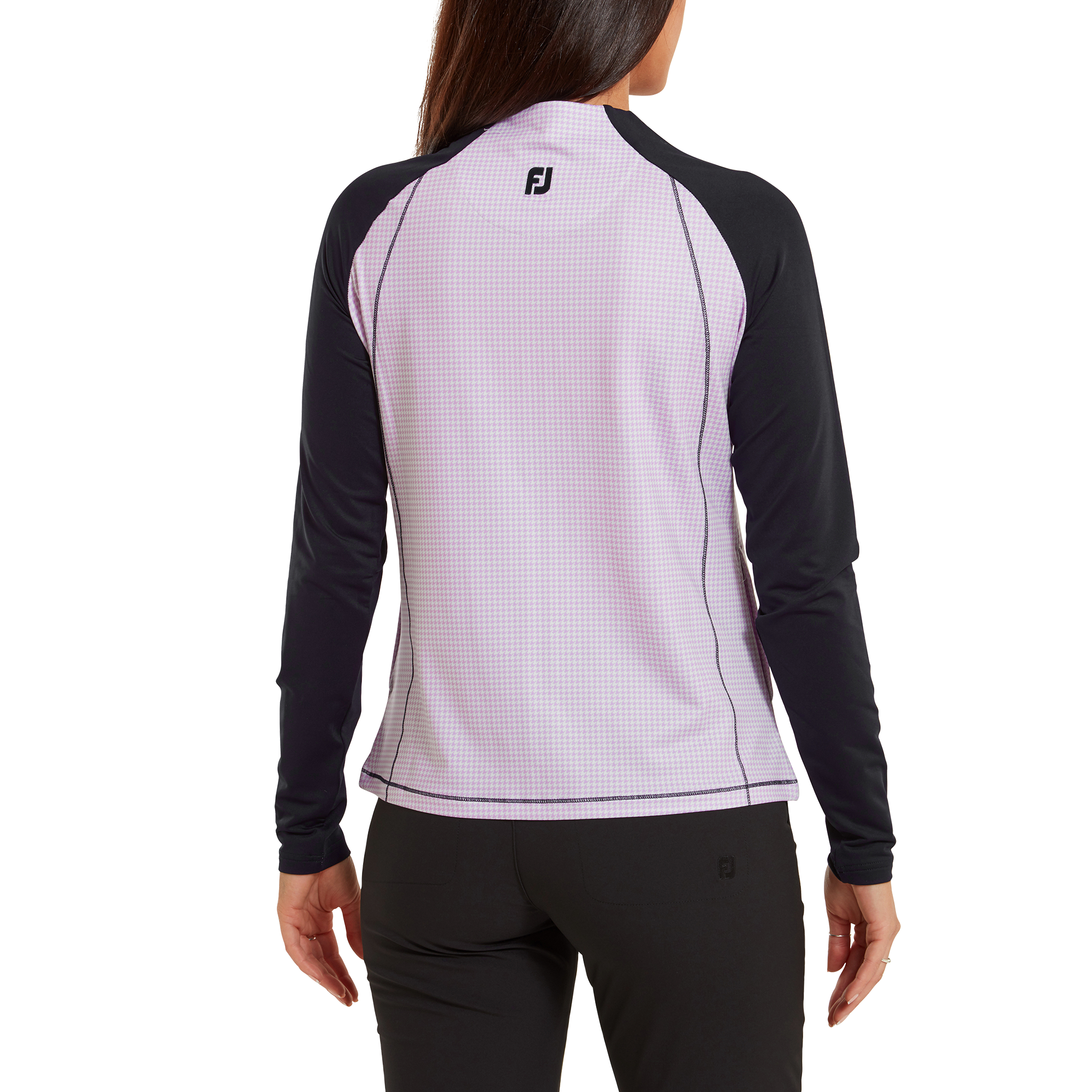 Mellanlager med Houndstooth-tryck