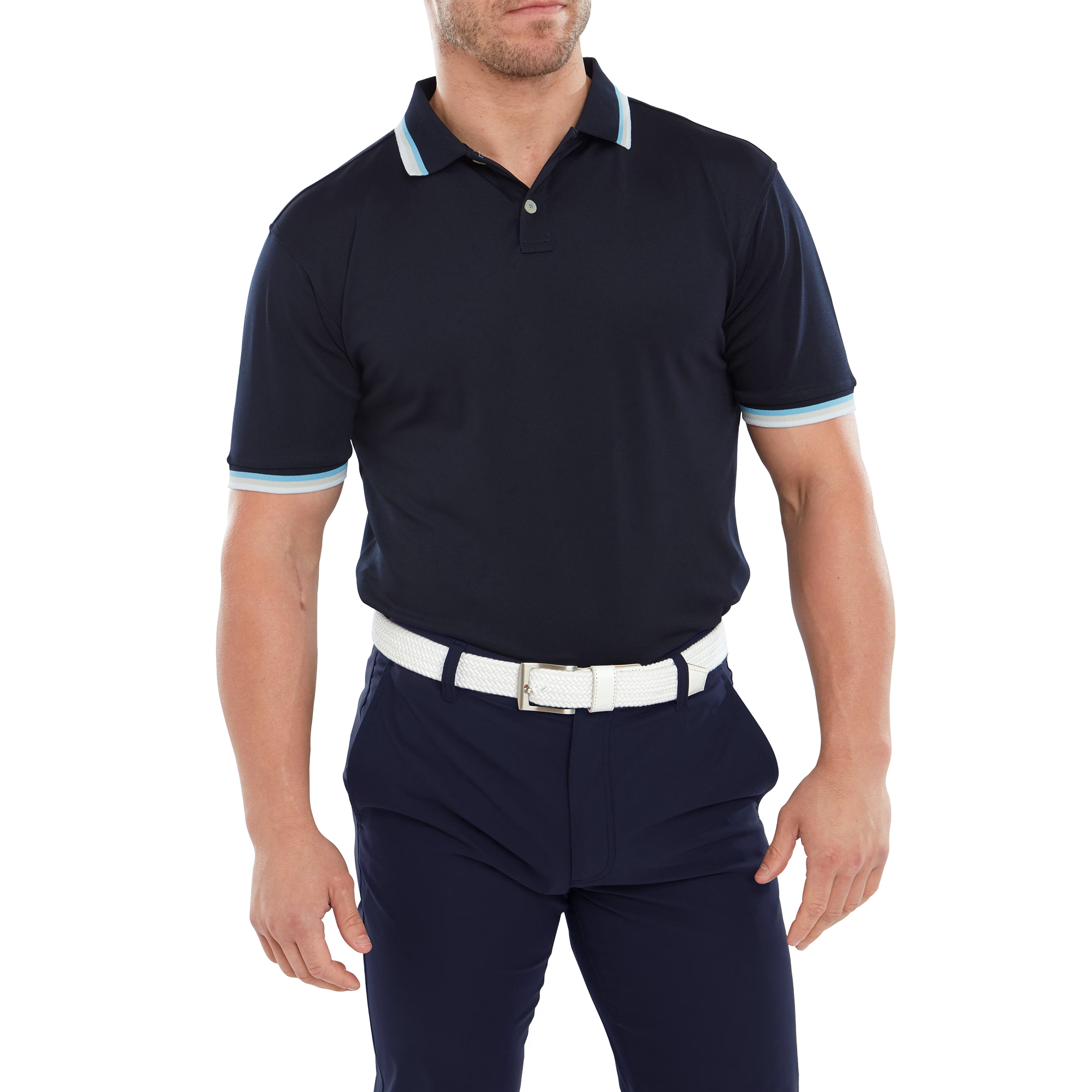 Solid Polo med Trim Pique