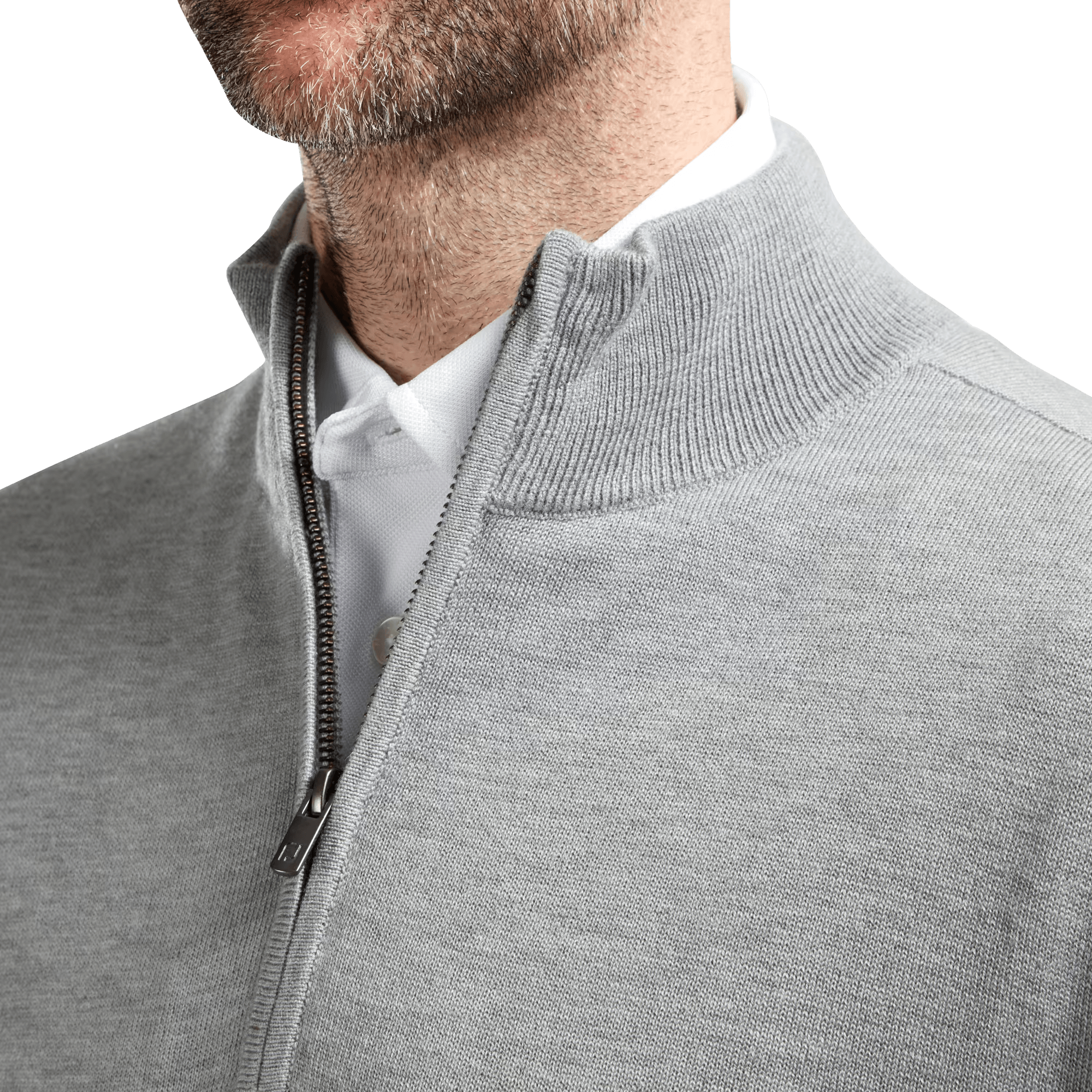 Wool Blend 1/2 Zip Lined Pullover