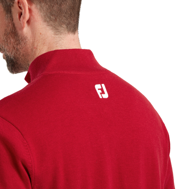 Wool Blend 1/2 Zip Lined Pullover